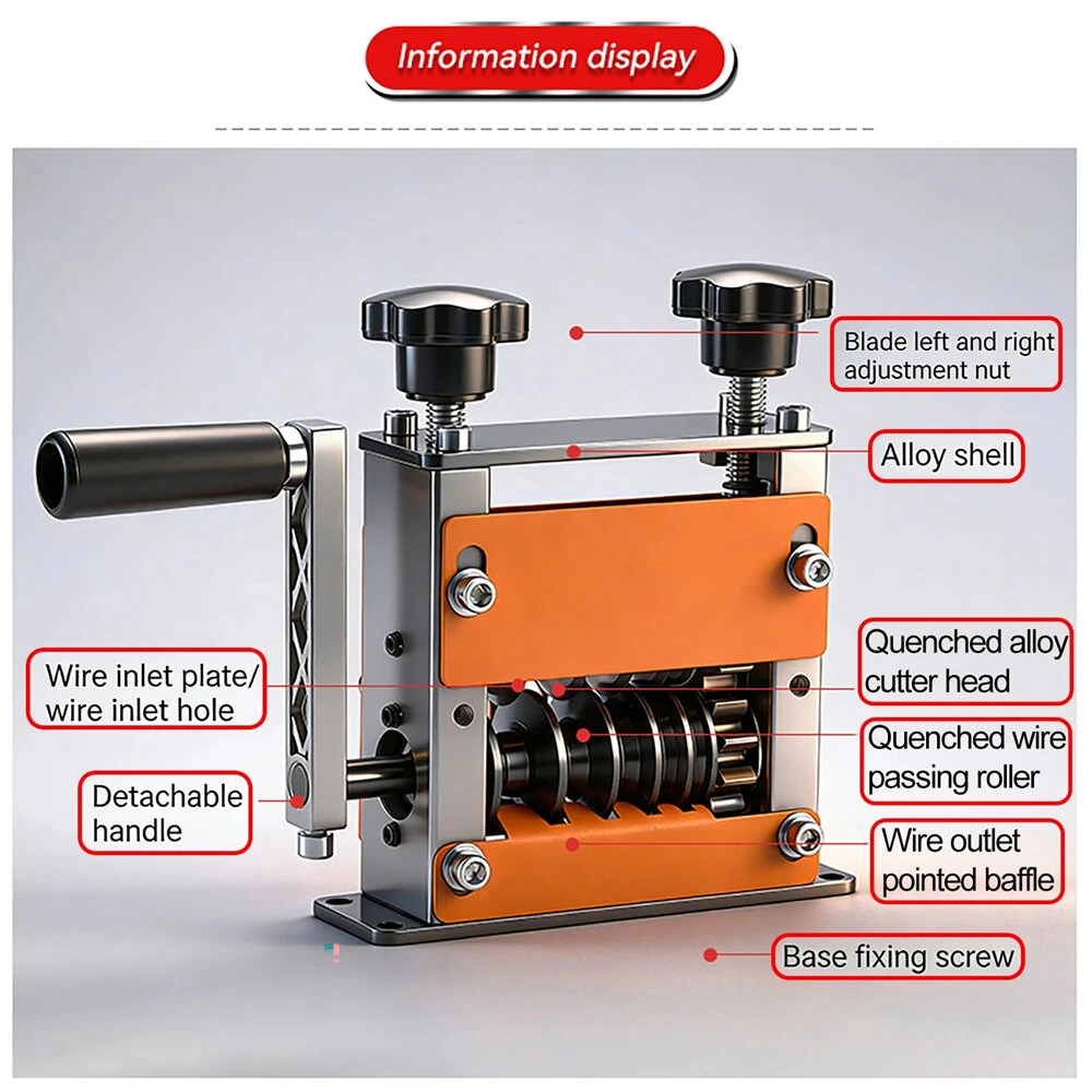 Portable Wire Stripper Machine Manual & Electric Drill Dual-Use Stripping Tool for 1-17mm² Scrap Copper Wires Cables — view 6