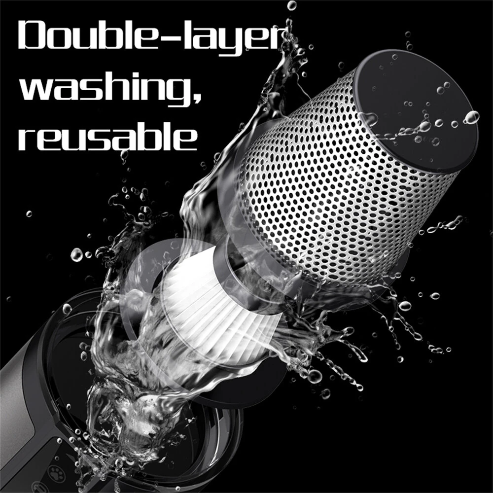 Portable Wireless 18000Pa High-Power 3-in-1 Vacuum Cleaner Air Pump with Camping Light Rechargeable Handheld Cleaner — view 6