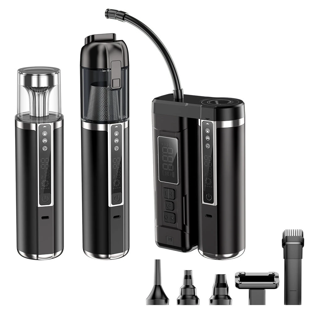 Portable Wireless 18000Pa High-Power 3-in-1 Vacuum Cleaner Air Pump with Camping Light Rechargeable Handheld Cleaner — view 9