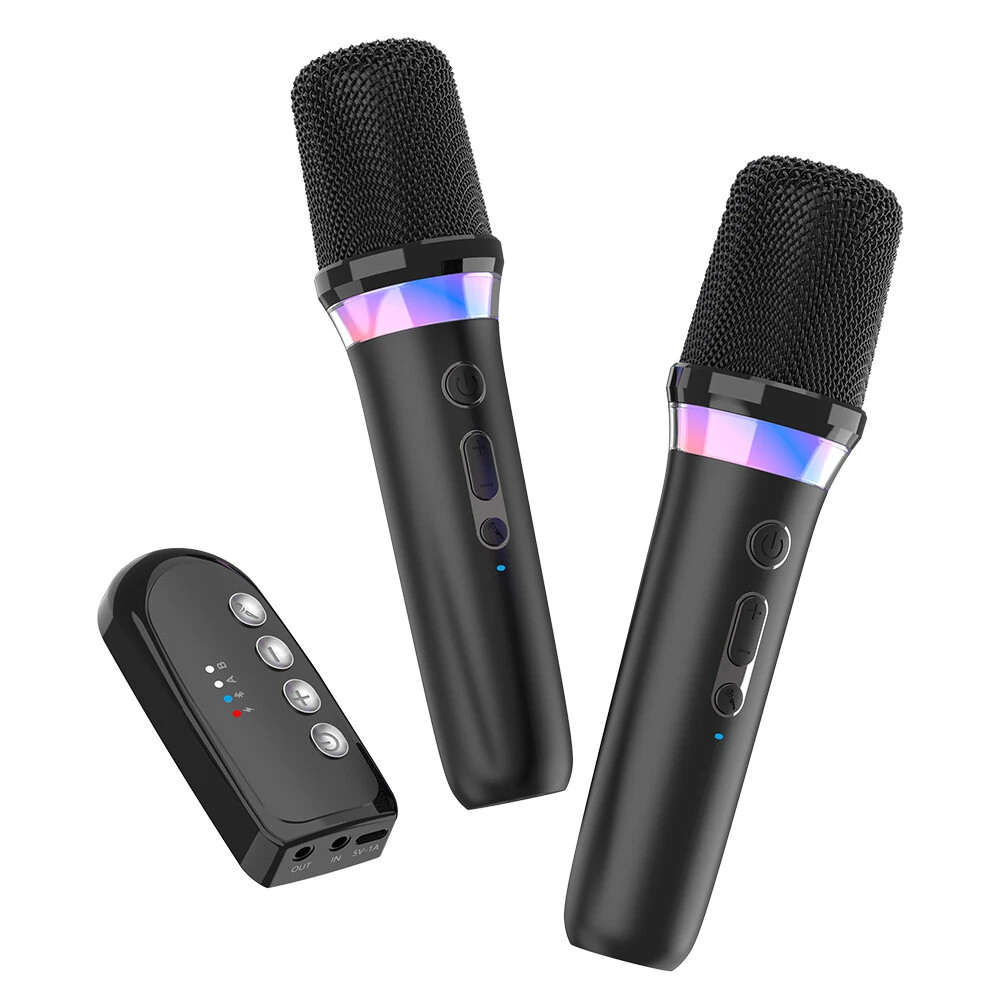 Portable Wireless Karaoke Companion Dynamic Microphone DBL DS-K2 DSP Mixer System Bluetooth 5.3 RGB Colorful Light Type-C 3.5mm Aux Amplifier Host — view 7