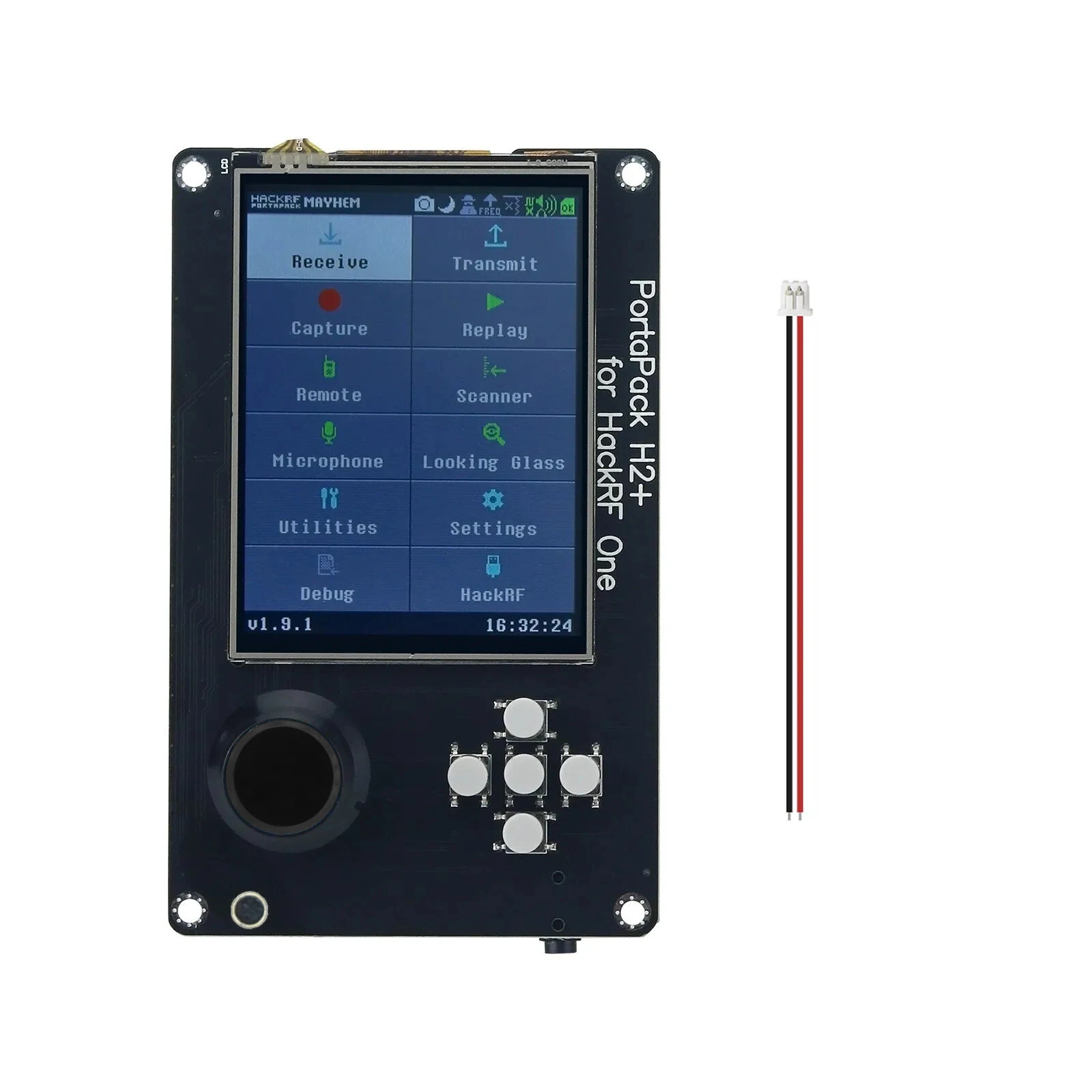 PortaPack H2 for HackRF One R9 V2.0 SDR Radio MAX2839 10.00MHZ TCXO Radio Receiver Development Board