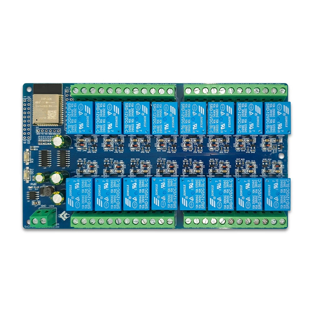 Power Supply ESP32 16 Channel Relay Module Development Board ESP32-WROOM Secondary Development DC5V/12V/24V — view 3