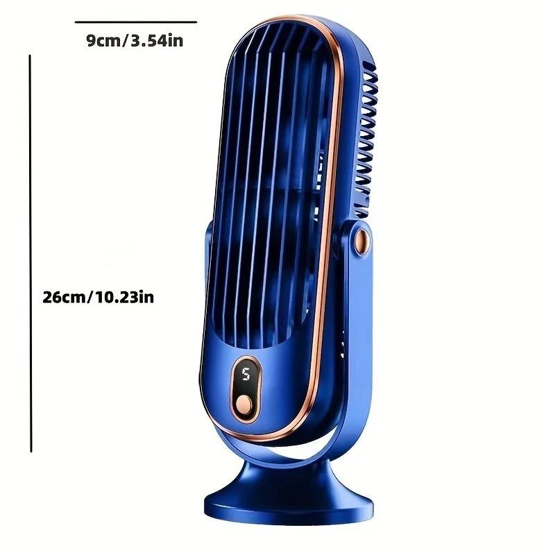 Powerful Desktop Tower Fan 5-Speed Adjustable Desktop Fan With Silent Operation 1200mah Rechargeable Battery Cool Indoors for Home Office — view 5