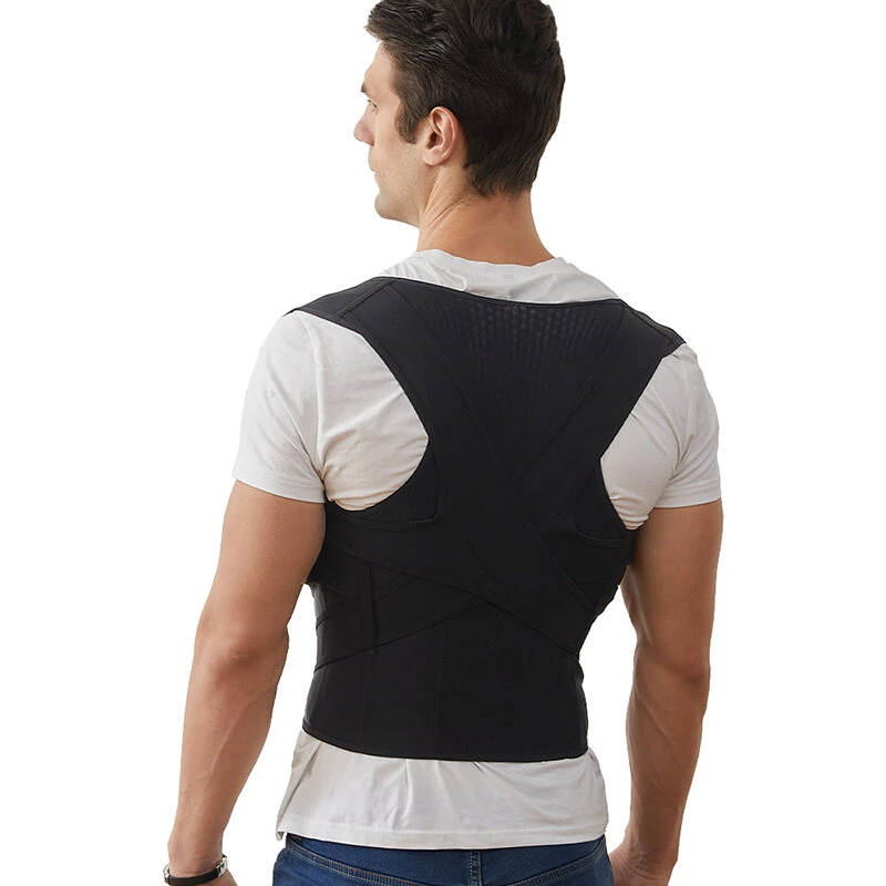 PRANASH Posture Corrector Medical Back Support Adjustable Full Shoulder Brace For Mid Upper Spine Lumbar Support — view 2