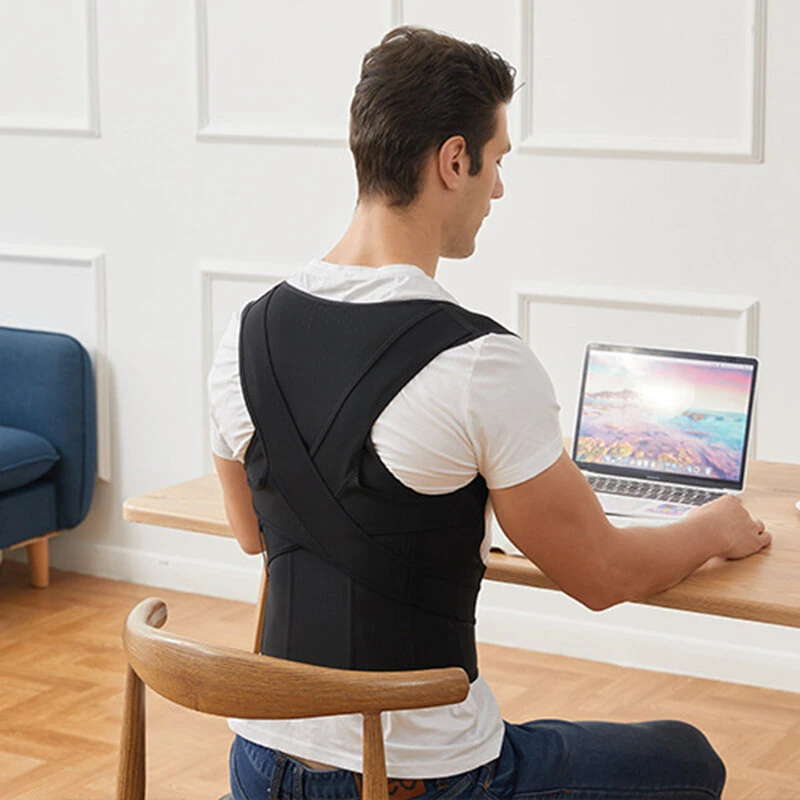 PRANASH Posture Corrector Medical Back Support Adjustable Full Shoulder Brace For Mid Upper Spine Lumbar Support — view 3
