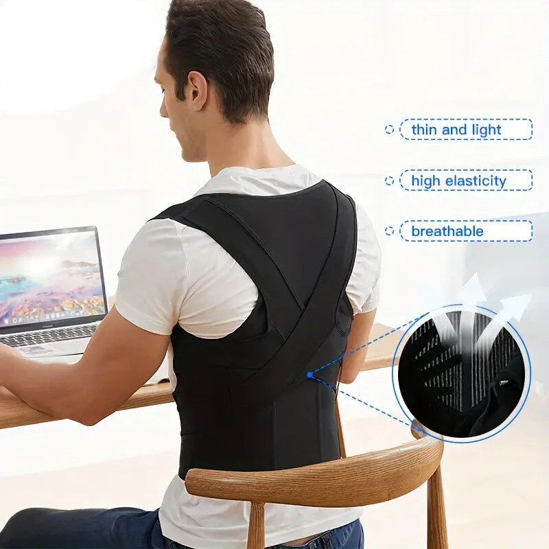 PRANASH Posture Corrector Medical Back Support Adjustable Full Shoulder Brace For Mid Upper Spine Lumbar Support — view 4