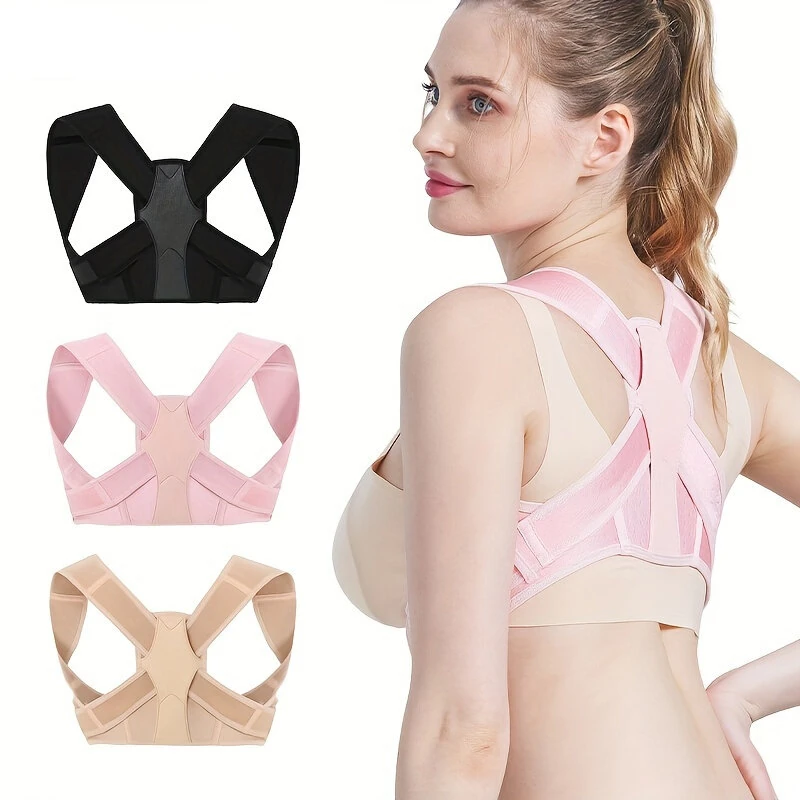 PRANASH Sport Posture Corrector for Women and Men Adjustable Upper Back Brace Shoulder Lumbar Back Support Belt for Fitness Health Recovery — view 3