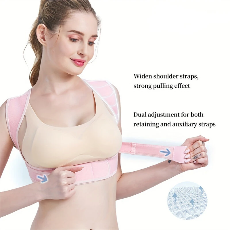 PRANASH Sport Posture Corrector for Women and Men Adjustable Upper Back Brace Shoulder Lumbar Back Support Belt for Fitness Health Recovery — view 5