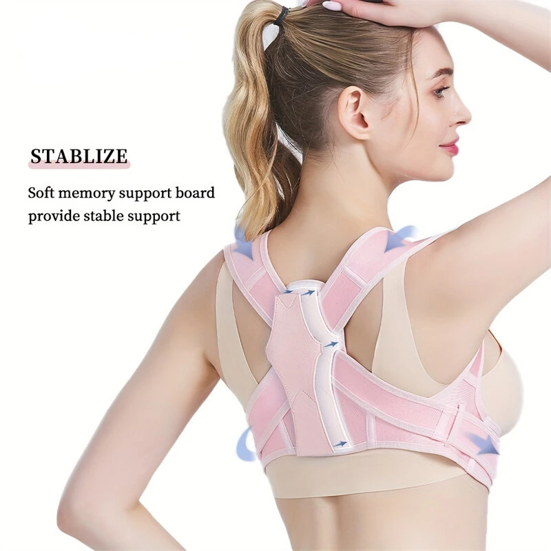 PRANASH Sport Posture Corrector for Women and Men Adjustable Upper Back Brace Shoulder Lumbar Back Support Belt for Fitness Health Recovery — view 6