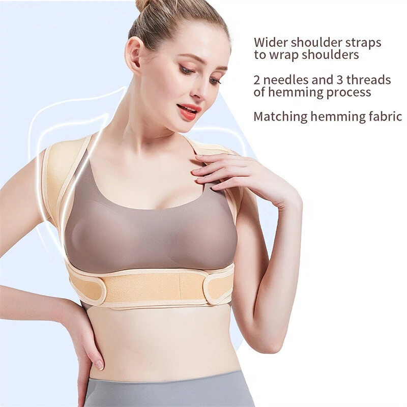 PRANASH X2 Upgraded Posture Corrector Adjustable Back Support Belt Spine Back Shoulder Brace Support Belts Adult Invisible Hunchback Belts for Sport Recovery — view 5