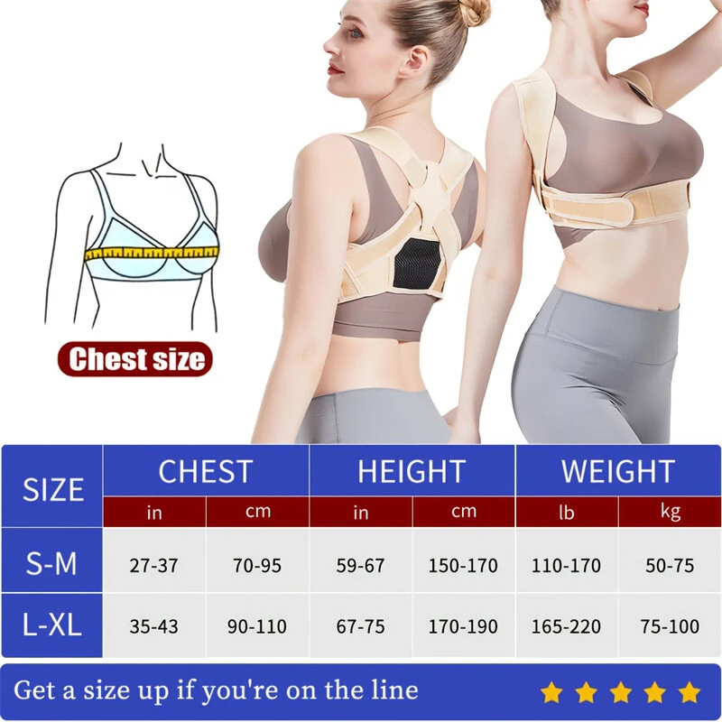PRANASH X2 Upgraded Posture Corrector Adjustable Back Support Belt Spine Back Shoulder Brace Support Belts Adult Invisible Hunchback Belts for Sport Recovery — view 7
