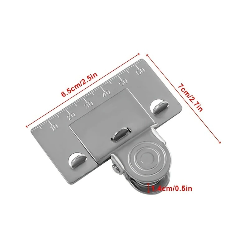 Precision Measuring Tape Clip Metal Ruler Position Clamp for Woodworking Corner Scribing Accurate Measuring Tool Accessory — view 6