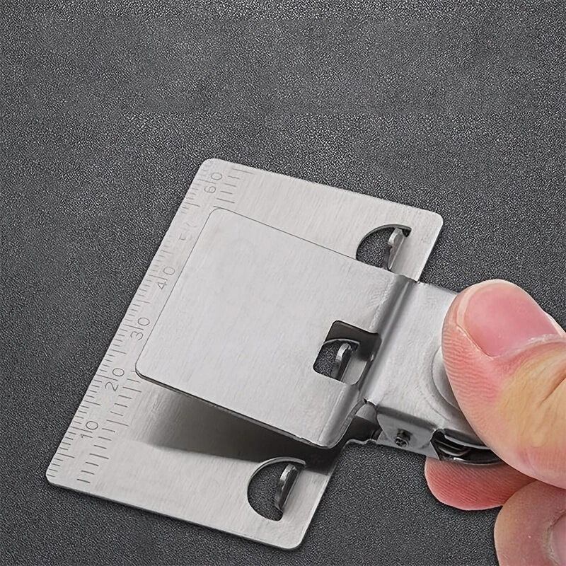 Precision Measuring Tape Clip Metal Ruler Position Clamp for Woodworking Corner Scribing Accurate Measuring Tool Accessory — view 7