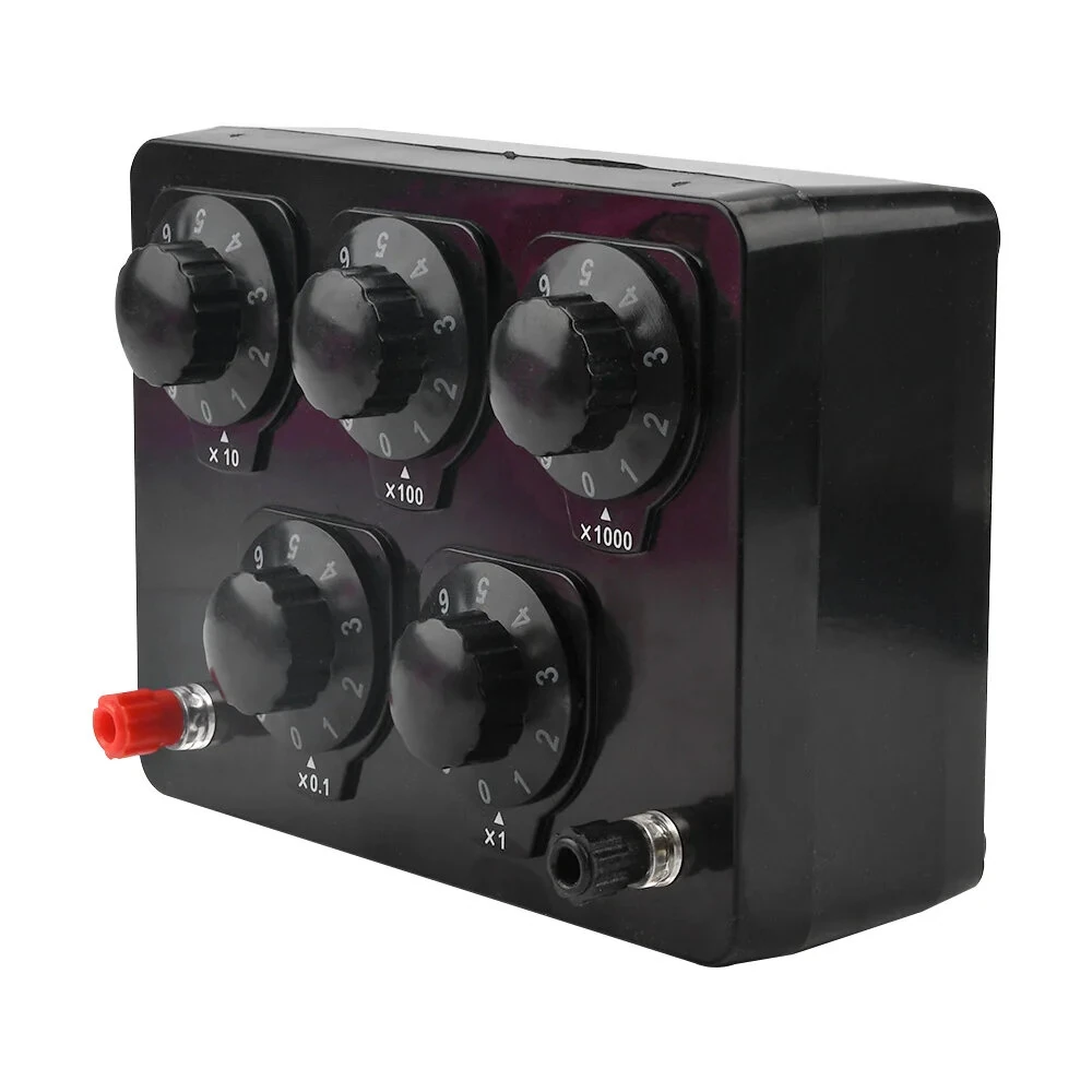 Precision Resistance Box Adjustable Decade Resistor 0-9999Ω 0-9999.9Ω High Accuracy Level 1 Electrical Teaching Experiment Ohm's Law Verification