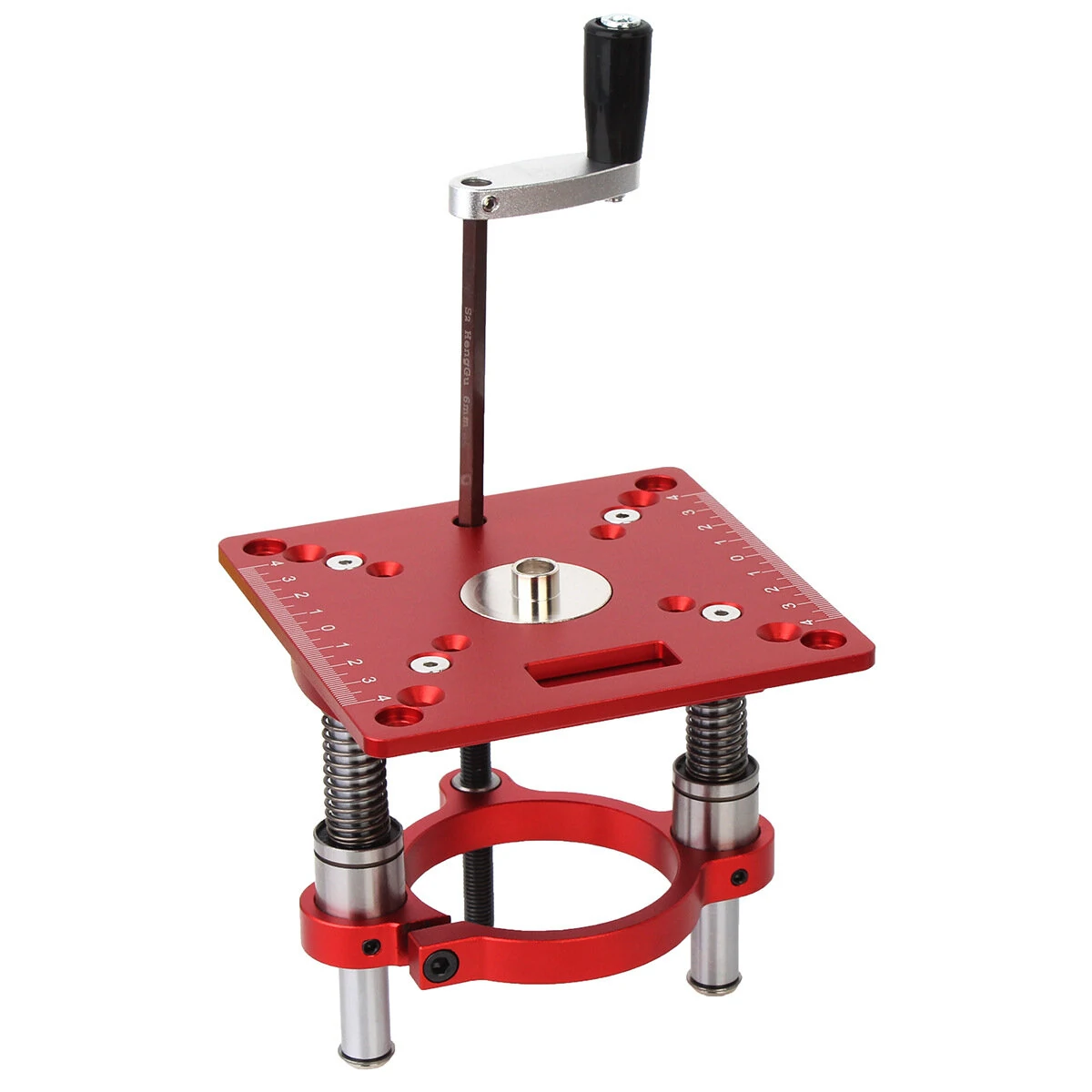 Precision Router Lift Kit with Router Table Insert Plate Max Lifting 70mm Woodworking Engraving DIY Tools for 64-66mm Diameter Motors — view 6