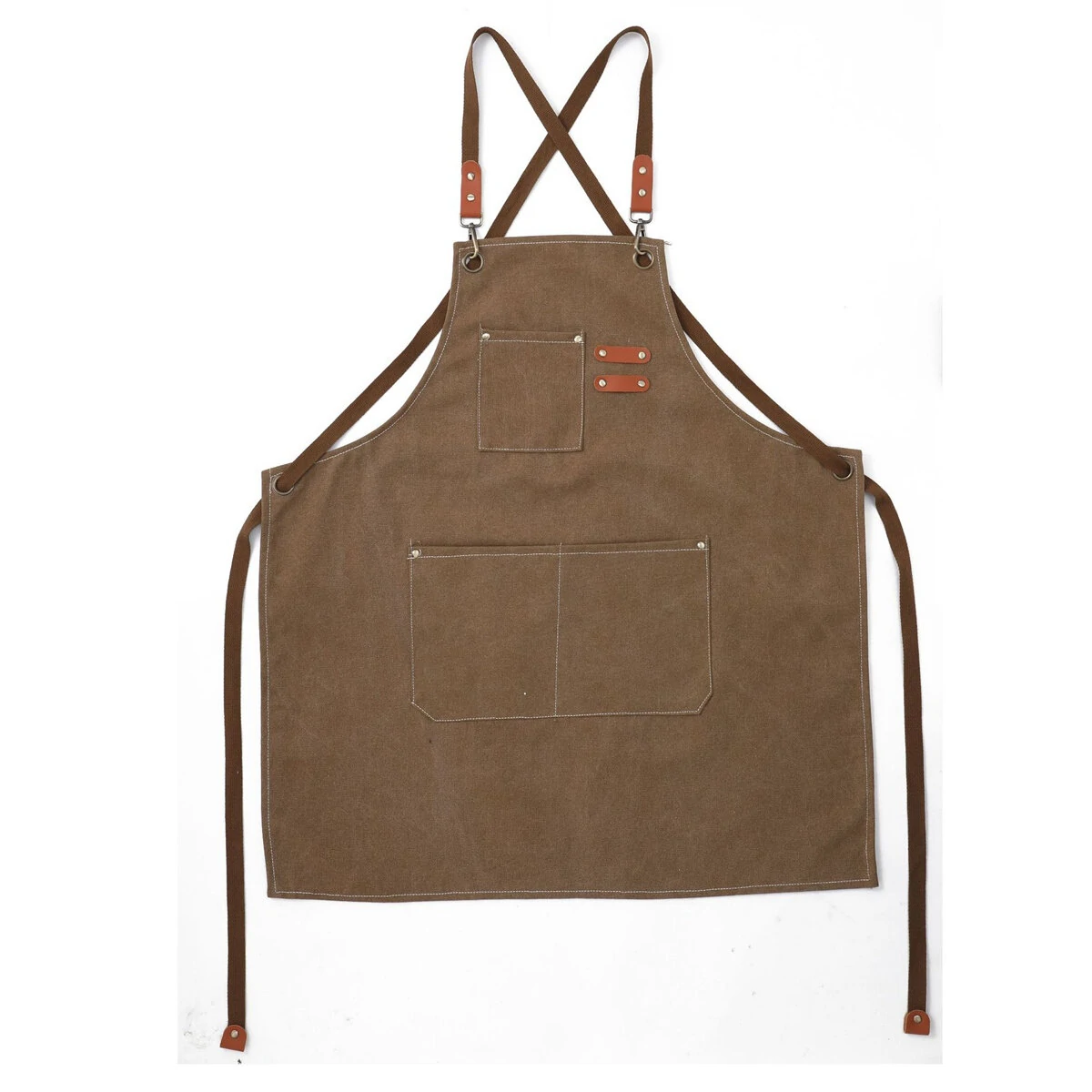 Premium Canvas Apron Universal Fit 76x68cm Pure Cotton Durable Waterproof Ideal for Woodworking Protection — view 2