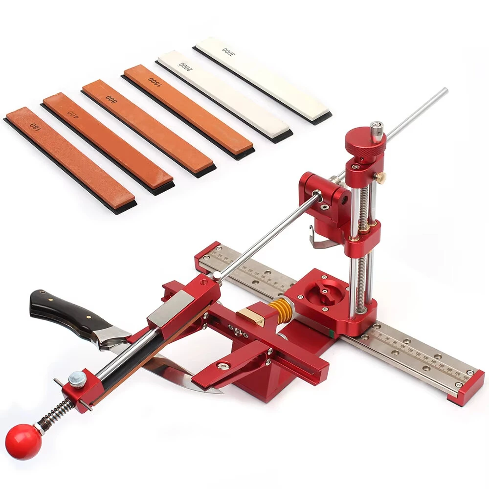 Professional Knife Sharpening Frame High Precision Whetstone Grinder Aluminum Alloy Anodized Fixed Angle Sharpener Kit with Adjustable Rail System — view 10