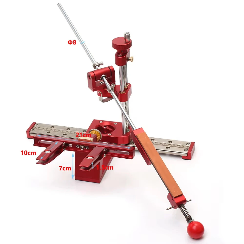 Professional Knife Sharpening Frame High Precision Whetstone Grinder Aluminum Alloy Anodized Fixed Angle Sharpener Kit with Adjustable Rail System — view 4