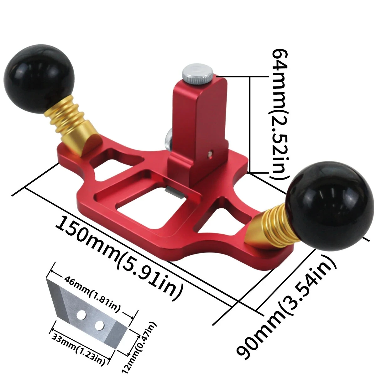 Professional Router Plane with Adjustment Knob Woodworking Handheld Bottom Cleaning Manual Slotting Edge Trimming Flat Planer — view 7