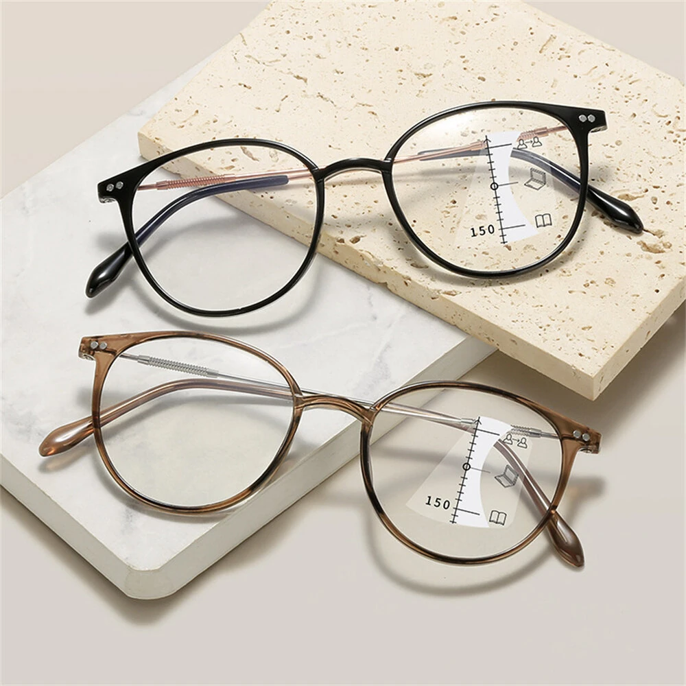 Progressive Multifocal Anti-blue Light Reading Glasses HD Lightweight Fashion Presbyopia Glasses — view 2