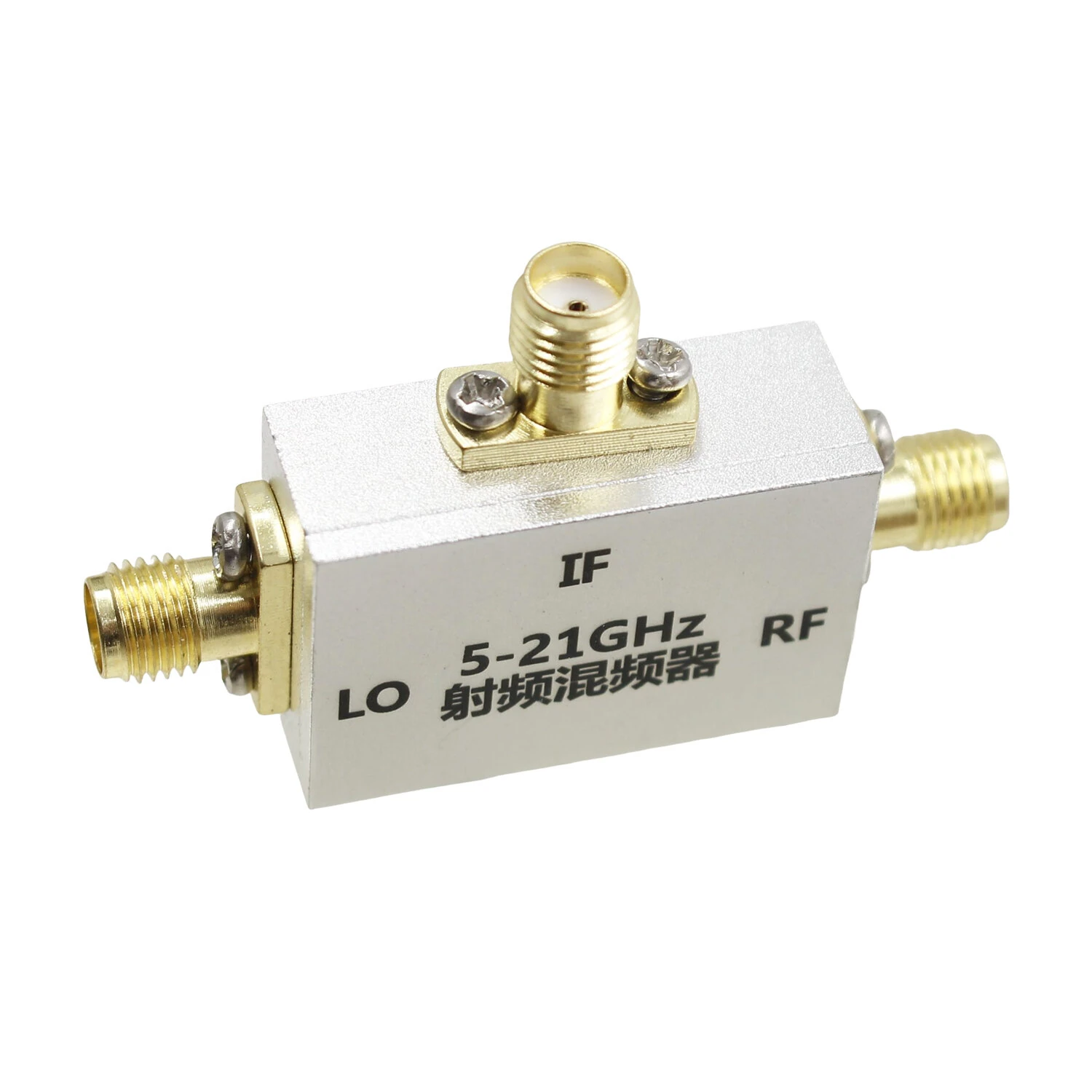 QM-MIX0521S RF Up/Down Converter Mixer Module 5-21GHz RF/LO DC-5000MHz IF 8-12dB Loss 29dB Isolation +15dBm LO SMA-K CNC Shielded Housing C/X/Ku Band — view 2