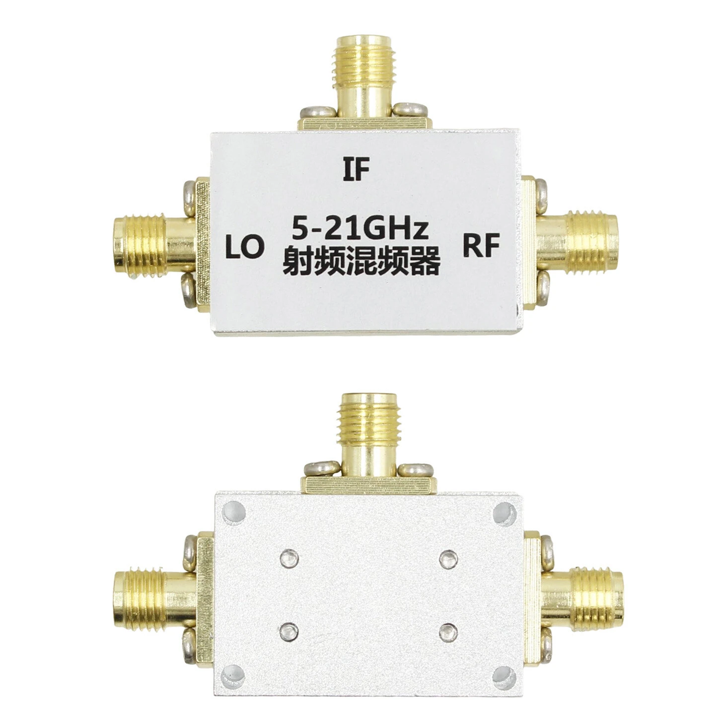 QM-MIX0521S RF Up/Down Converter Mixer Module 5-21GHz RF/LO DC-5000MHz IF 8-12dB Loss 29dB Isolation +15dBm LO SMA-K CNC Shielded Housing C/X/Ku Band — view 3