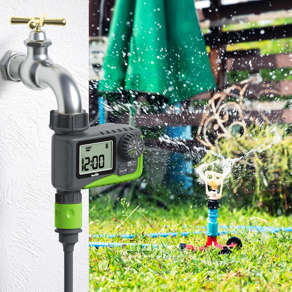 Rainpoint ITV0105 Outdoor Smart Irrigation Automatic Programmable Watering Irrigation Timed Irrigation LCD Display with Rain Delay/Manual — view 5