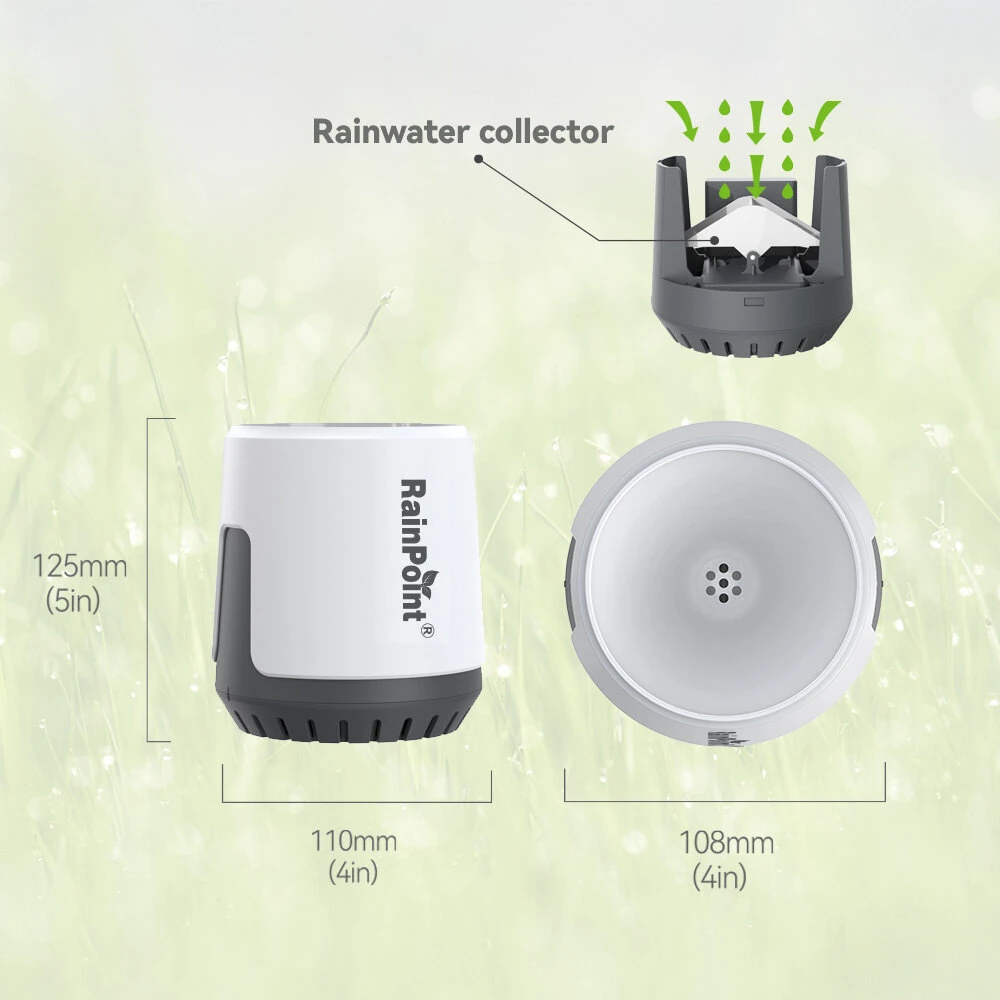 RAINPOINT Wireless Digital Rain Gauge Outdoor with App Control Smart Rain Sensor with Accurate Rain Gauge Monitoring — view 9