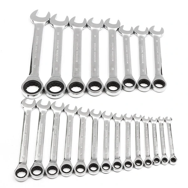 Raitool™ HT01 Chrome Vanadium Steel Metric Ratchet Spanner Wrench Fixed Head 6-32mm — Raitool