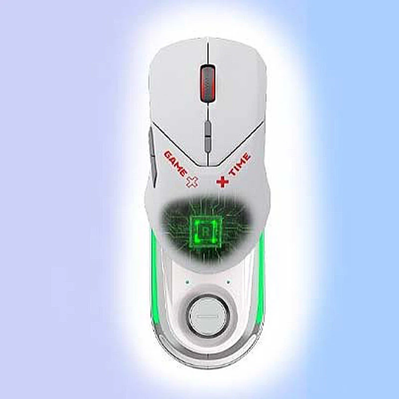 Rapoo R-Power Wireless Magnetic Mouse Charging Dock with RGB Lighting Volume/Brightness Control Knob 2 USB Ports Aluminum Design Compatible with VT7 VT3 VT1 VT9PRO Series Gaming Mouse — view 2