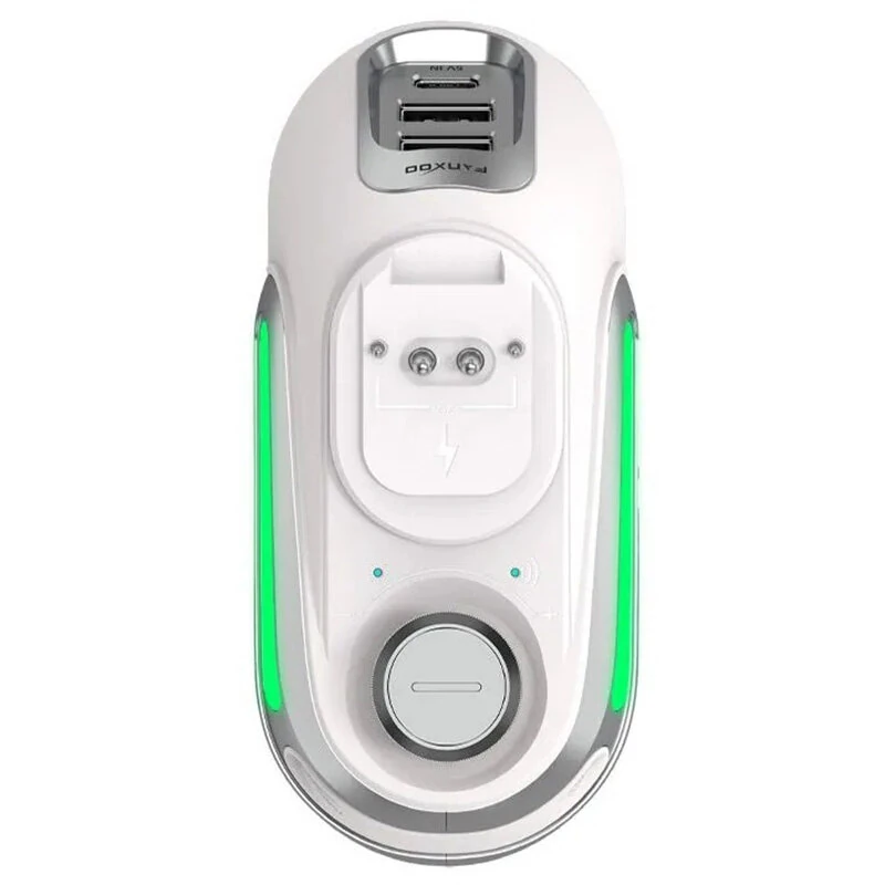 Rapoo R-Power Wireless Magnetic Mouse Charging Dock with RGB Lighting Volume/Brightness Control Knob 2 USB Ports Aluminum Design Compatible with VT7 VT3 VT1 VT9PRO Series Gaming Mouse — view 7