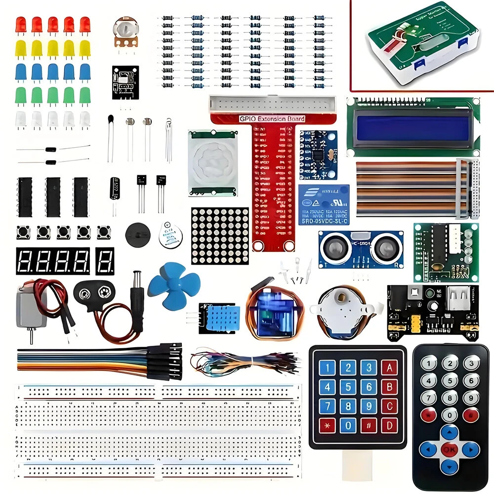 Raspberry Pi 4 Ultimate Starter Kit Compatible with R3 RFID GPIO LCD1602 Ultrasonic Sensor Servo Motor and More for DIY Projects