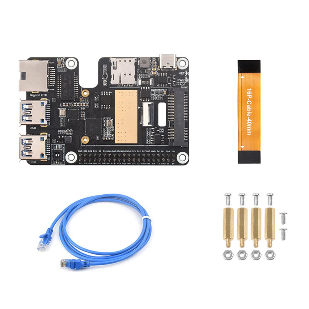 Raspberry Pi 5 PCIe Expansion Board to MiniPCIe 4G Gigabit Ethernet USB 3.2 Gen1 Adapter Board — view 5