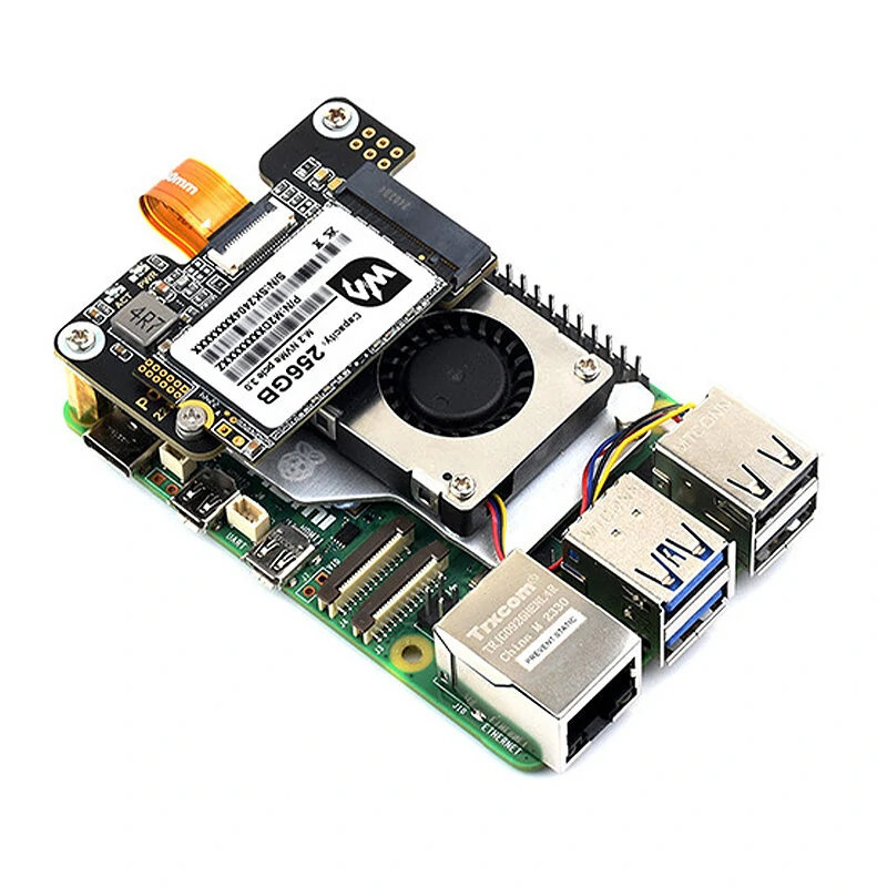 Raspberry Pi 5 PCIe to M.2 Mini Adapter Board Supports NVMe Protocol M.2 Solid State Drive High-speed Reading/Writing — view 5