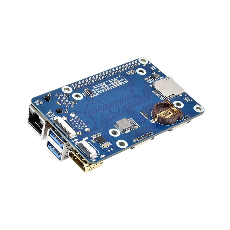 Raspberry Pi Compute Module 5 Expansion Board Dual 4K HD Multimedia Interface USB 3.2 PCIe Gigabit Ethernet GPIO TF Card Slot — view 4