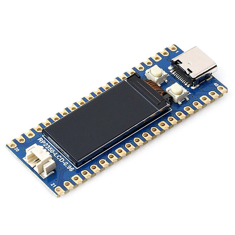 Raspberry Pi Pico 2 RP2350 Microcontroller Development Board with 0.96 inch LCD Display 160×80 Onboard RP2350A Dual-core & Dual-architecture Processor — view 3