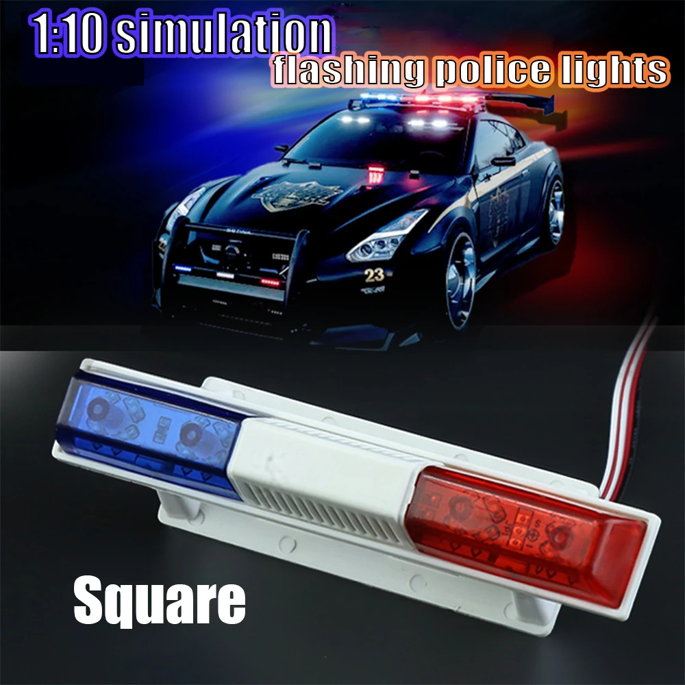 RC Car Parts LED Police Flash Light Alarming for 1/10 HSP Kyosho Tamiya Axial SCX10 D90 Vehicles Models Spare Accessories — view 4