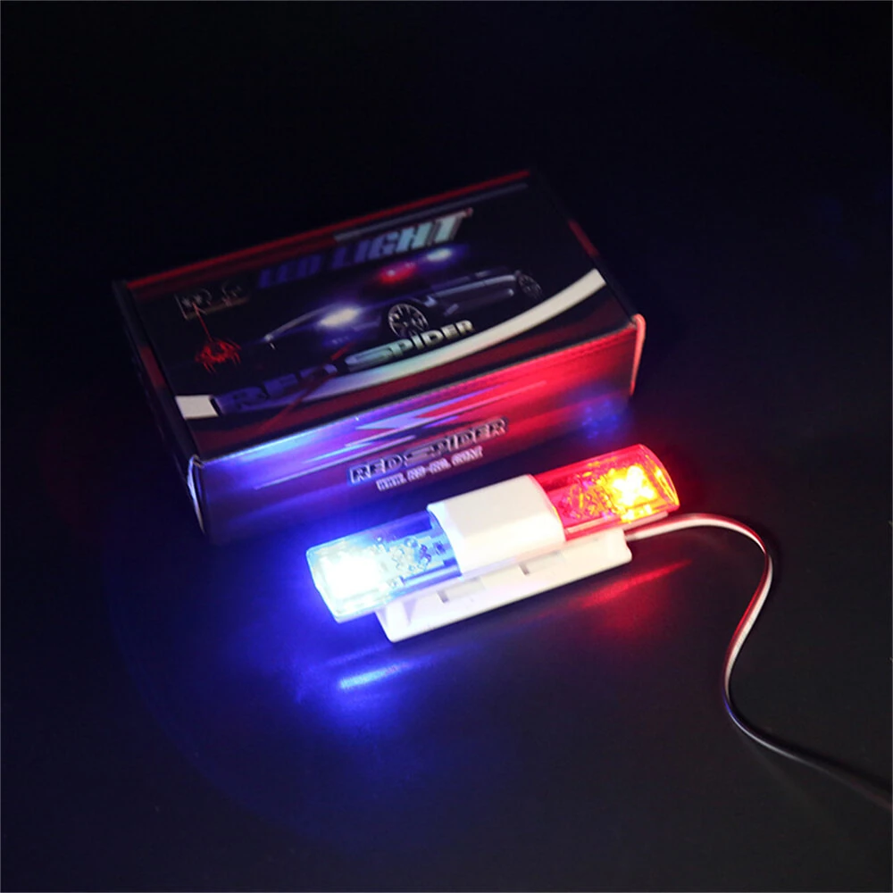 RC Car Parts LED Police Flash Light Alarming for 1/10 HSP Kyosho Tamiya Axial SCX10 D90 Vehicles Models Spare Accessories — view 6