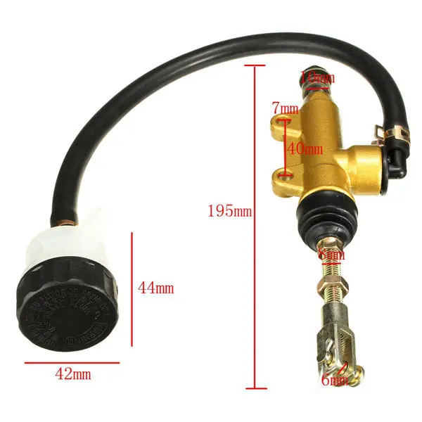 Rear Foot Brake Hydraulic Master Cylinder Motorcycle Sport Dirt Bike ATV — view 10
