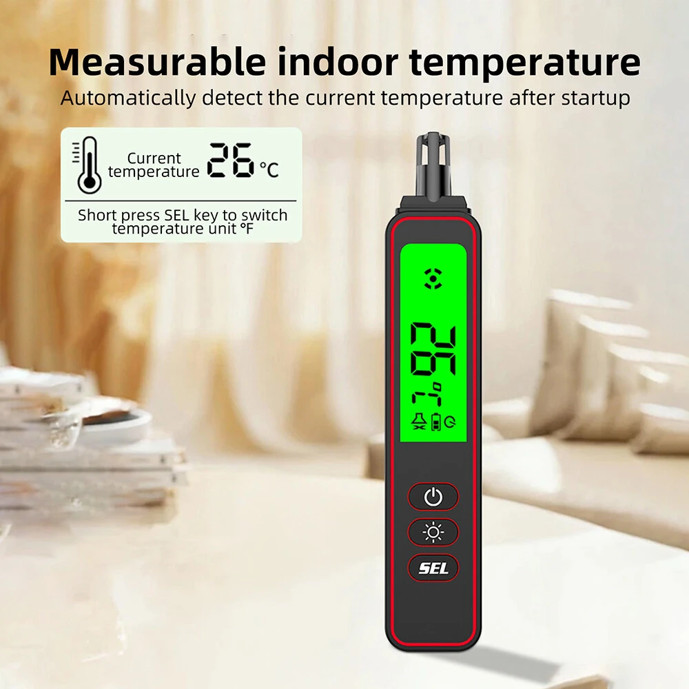 Rechargeable Combustible Gas Leak Detector 300-10000ppm LCD Display USB Charging Sound Vibration Alarm Methane Natural Gas Alcohol Tester — view 7