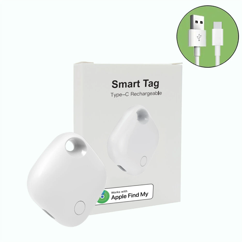 Rechargeable GPS Air Tracker Smart Tag Precise Positioning Works with Apple Find My APP Type-C Charging Locator Key Finder — view 10