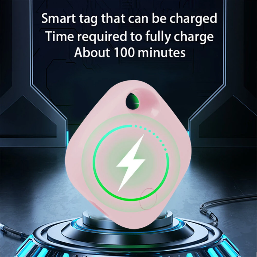 Rechargeable GPS Air Tracker Smart Tag Precise Positioning Works with Apple Find My APP Type-C Charging Locator Key Finder — view 3