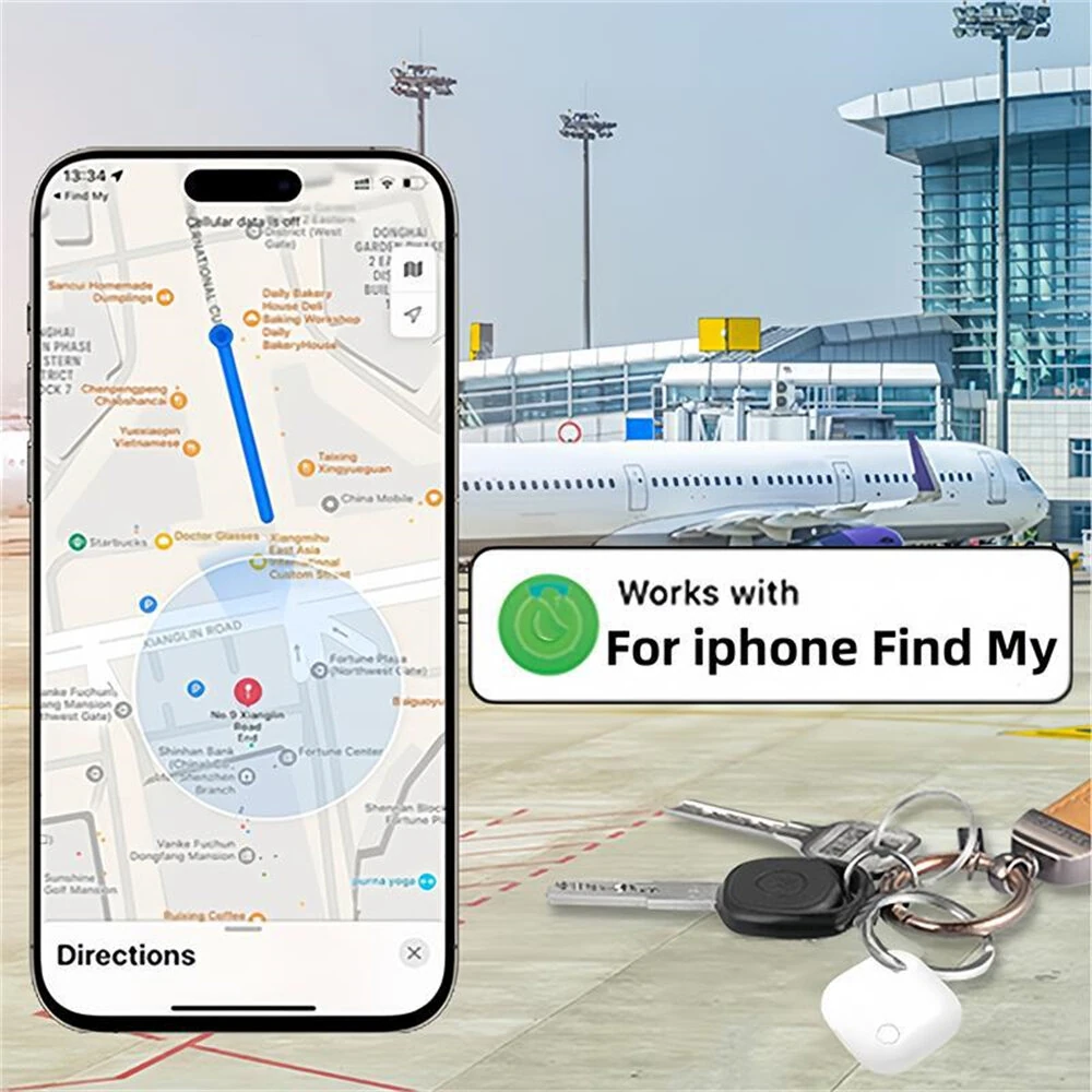 Rechargeable GPS Air Tracker Smart Tag Precise Positioning Works with Apple Find My APP Type-C Charging Locator Key Finder — view 4
