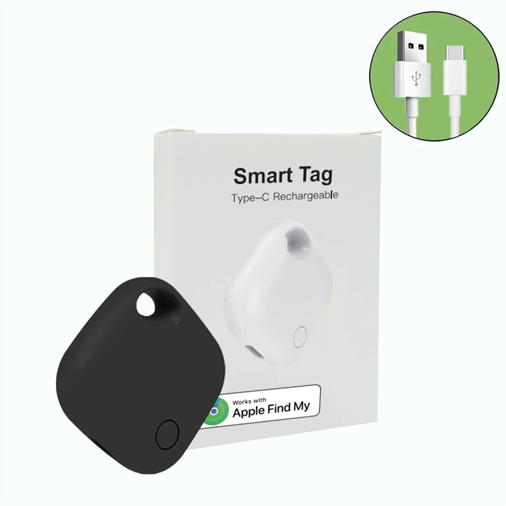 Rechargeable GPS Air Tracker Smart Tag Precise Positioning Works with Apple Find My APP Type-C Charging Locator Key Finder — view 9