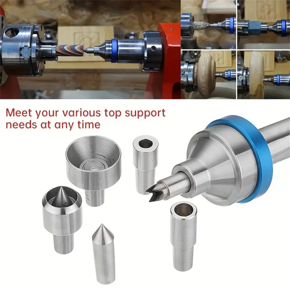 RED ARROW High-Precision MT2 Woodworking Live Center with 6 Interchangeable Points for Woodturning and Wood Lathes — view 6