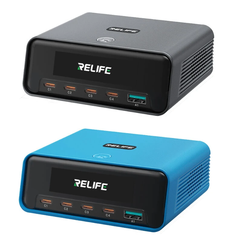 RELIFE Q8 GaN Intelligent Multi-Port Charger 165W 5-Port Fast Charging Station 140W Max Single-Port Output Smart Power Distribution — view 10