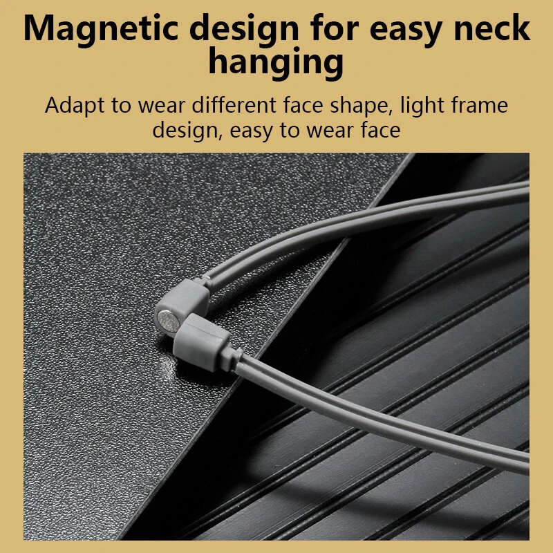 Retractable Magnetic Neck-hanging Reading Glasses Portable HD Anti-blue Light Presbyopia Glasses for Men Women — view 6