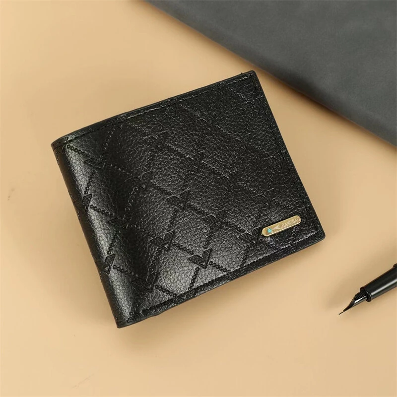 Retro Men's PU Leather Short Wallet Slim Bifold Purse Credit Card Holder Card Case Wallet Gifts For Men Card Holder Purse Men — view 2