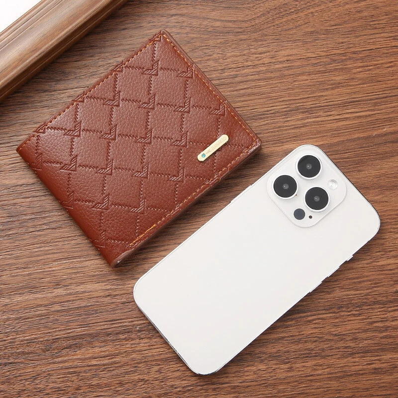 Retro Men's PU Leather Short Wallet Slim Bifold Purse Credit Card Holder Card Case Wallet Gifts For Men Card Holder Purse Men — view 5
