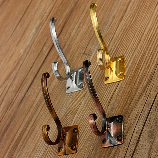 Retro Zinc Alloy Mount Hooks Towel Clothes Hat Coat Hanger for Door Wall — view 6